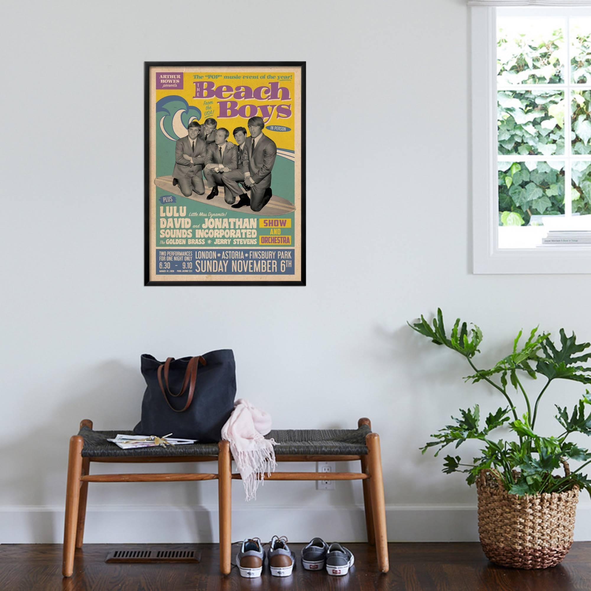 Amazon.com: AllPosters Wall Poster Beach Boys on Black Frame