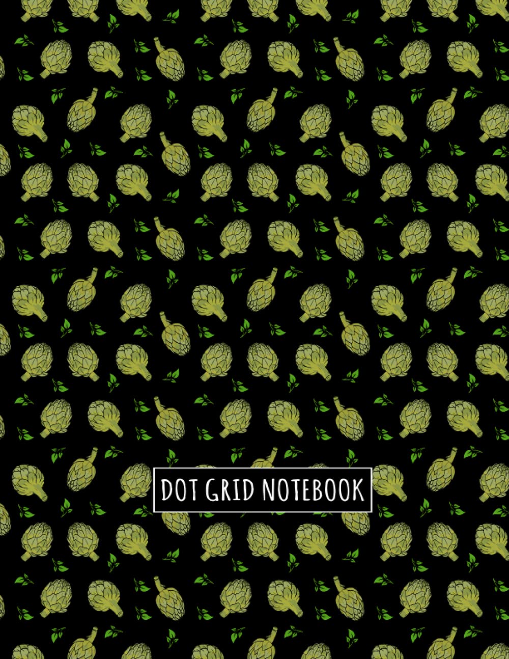 Artichoke Dot Grid: Artichoke Pattern Dot Grid Notebook To Write Notes Password, Sketch Pad, Notepad, To Do Lists - 8.5"x 11" Inches - 100 Pages