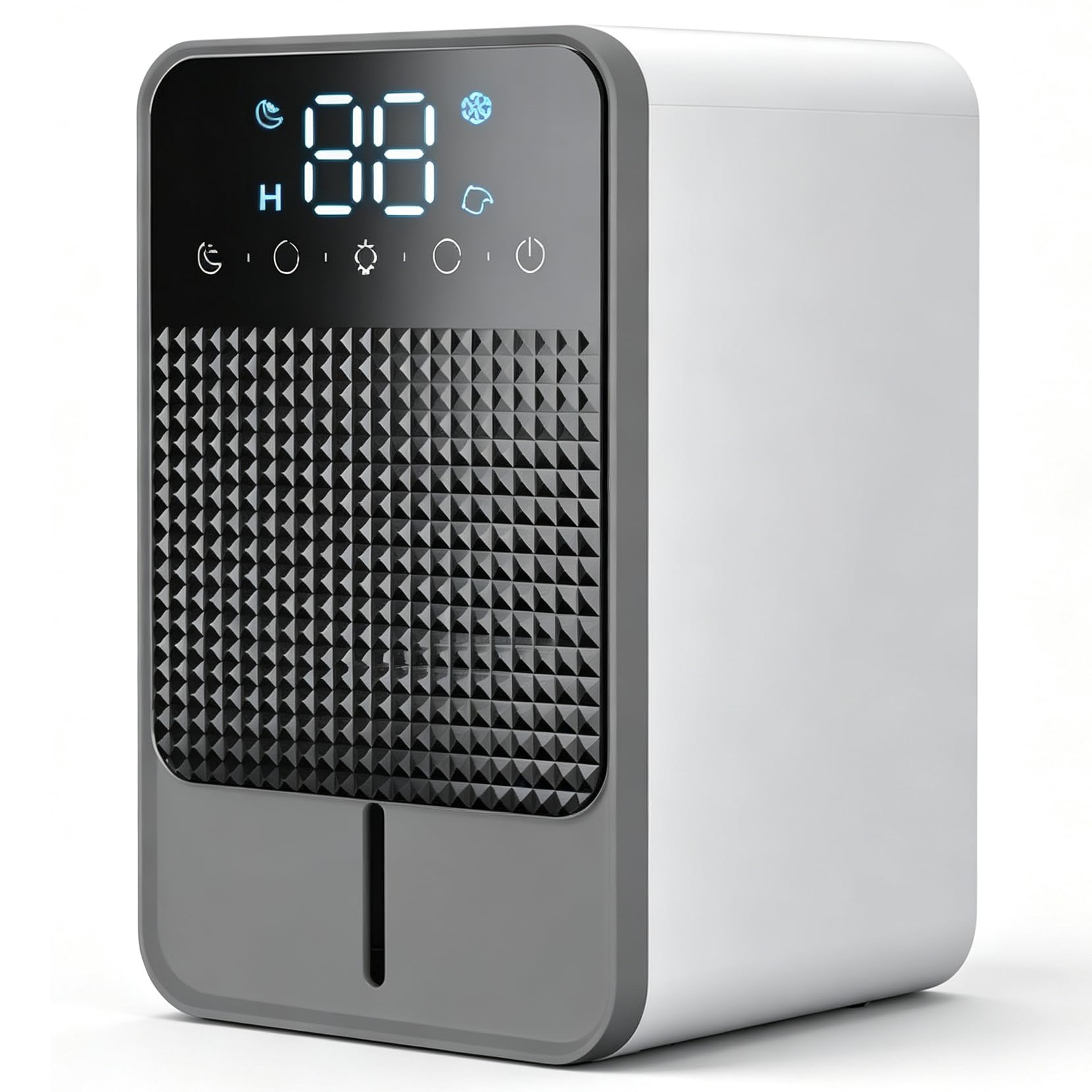 Deumidificatori per la casa, serbatoio d'acqua da 1,5L | 2 modalità di deumidificazione regolabili, sbrinamento automatico intelligente a bassa temperatura(gray)
