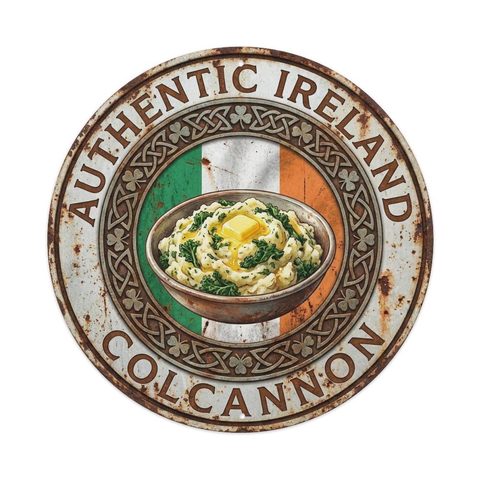 Ireland Travel Colcannon Irish Potato Dish Cuisine Metal Tin Sign
