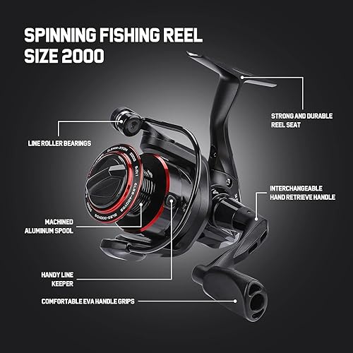 Miniatura 5 de Calamus T1 Combo telescópico de caña de pescar y carrete, juego de equipo de pesca listo para usar con línea de pesca, kits de señuelos y accesorios