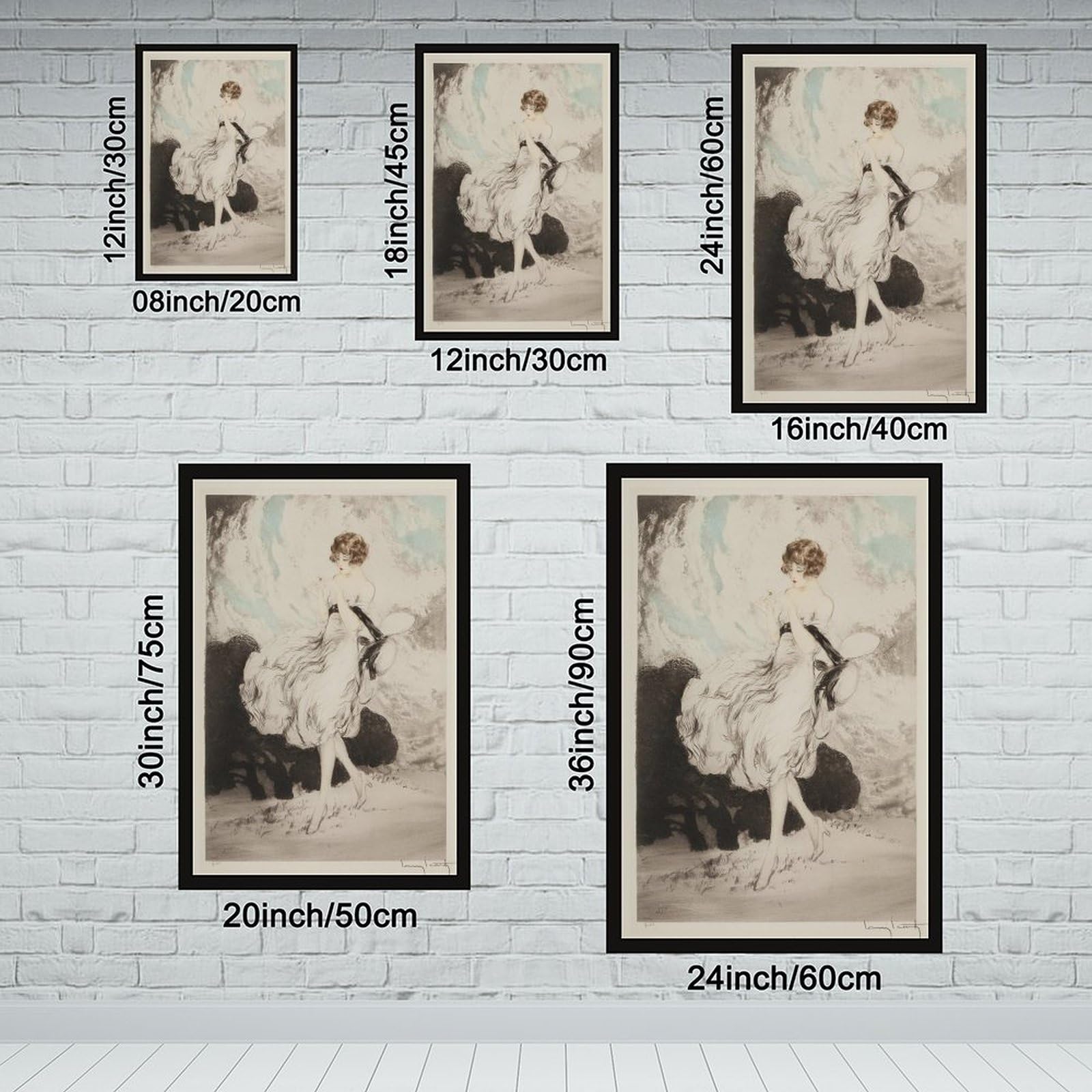 WCYB Lillies by Louis Icart – Vintage Art Deco wytrawianie nadruk, romantyczna moda ilustracja ścienna - Etsy Tajwan (a8b58862) wydruki plakaty płótno deco farba