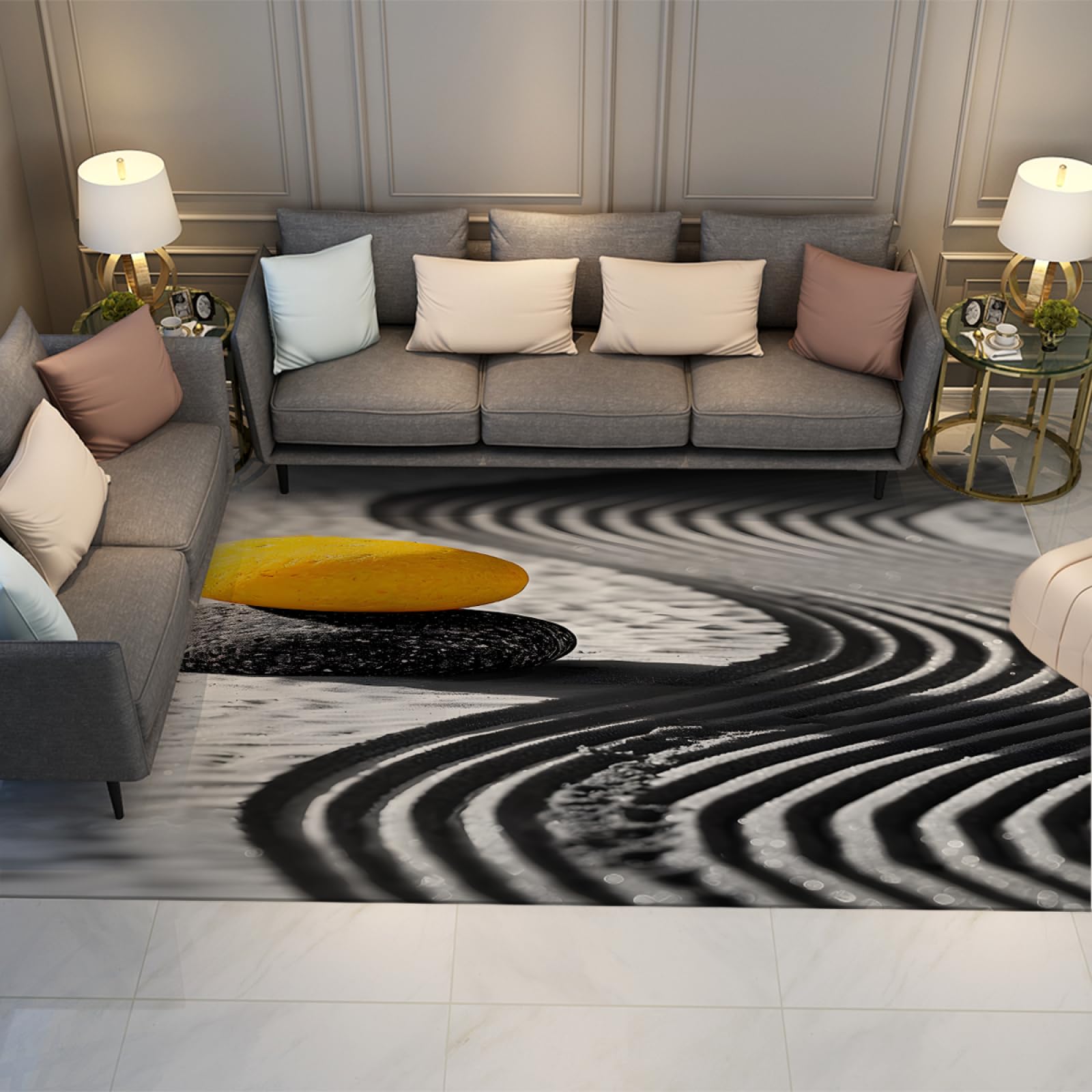 Tapis vagues de sable antidérapant pour sécuriser l'entrée et le salon de thé