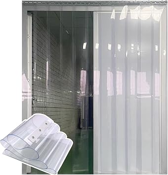 Commercial Plastic Strip Door Kit,Vinyl Strips for Freezer Doors,Vinyl Door Strips for Warehouse Doors,DIY Dog Cat Pet House Entry Door1.0mm,1.5x2.2m-10pcs