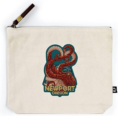 Lantern Press Newport, Oregon, Octopus Mosaic, Contour (100% Cotton Canvas Travel Accessory Go Bag)