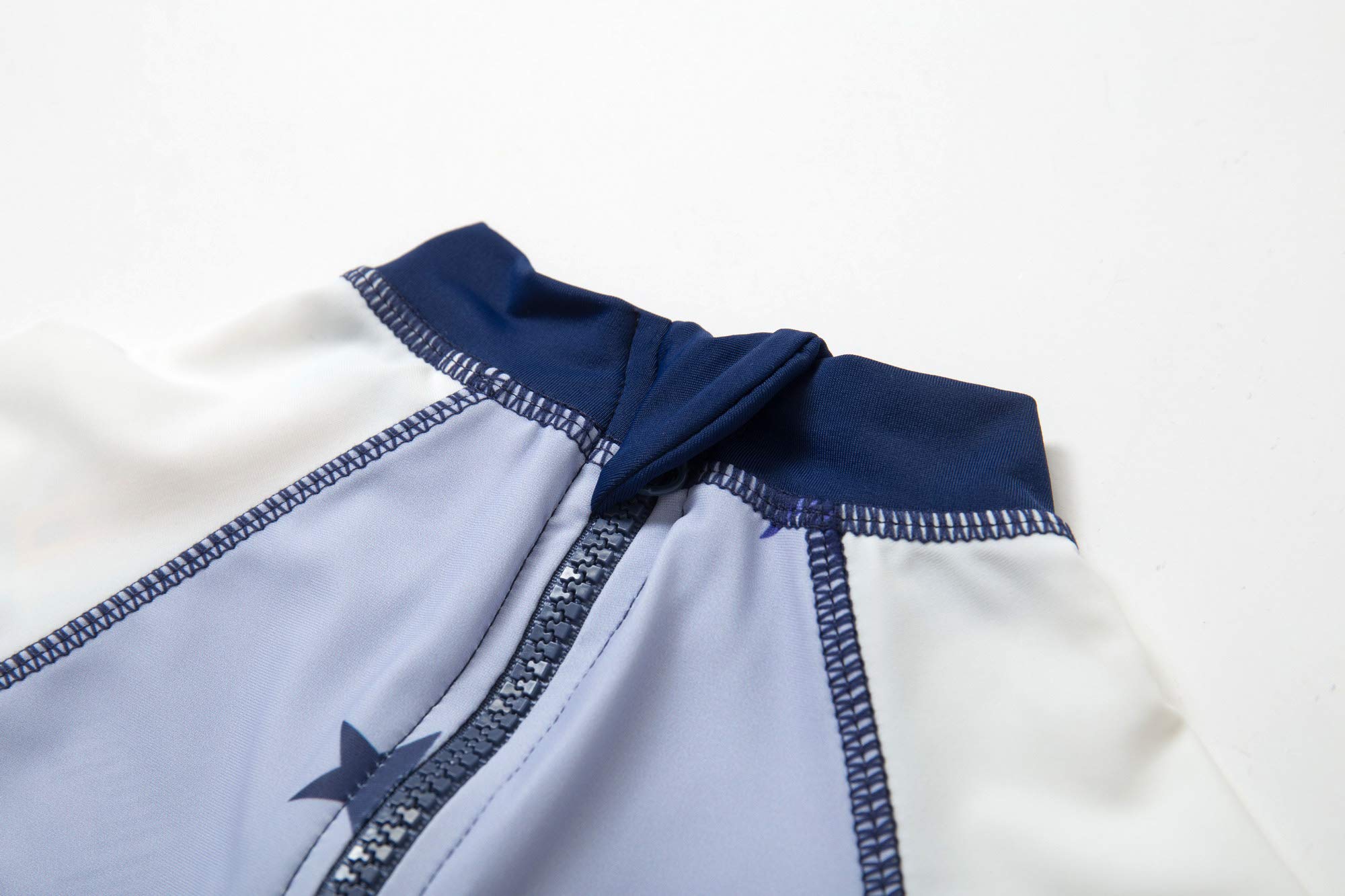 BONVERANO Maillot de Bain bébé garçon Une pièce vêtements à Manches Longues Protection UV 50+ Maillots de Bain avec Une Fermeture éclair