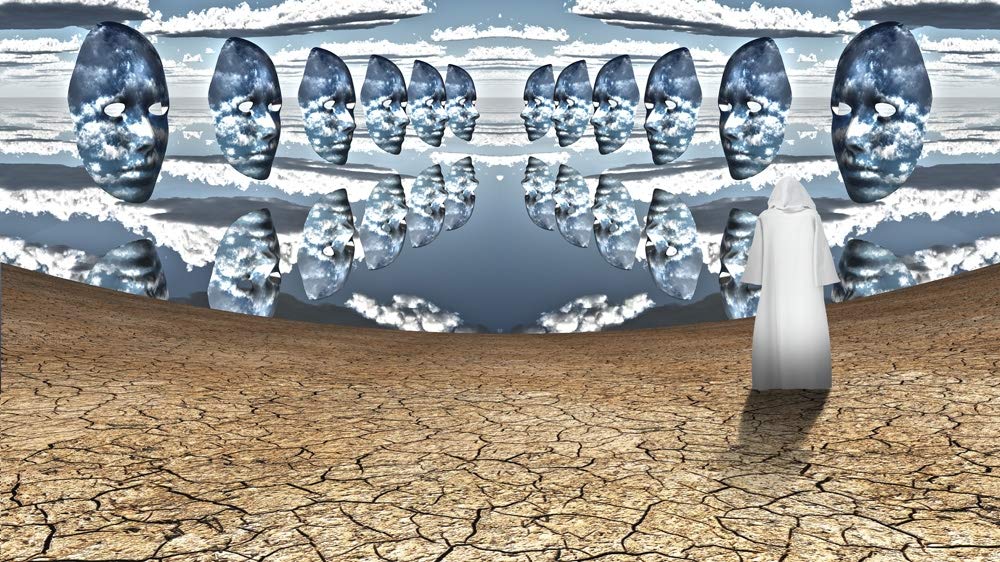 Figre in Robe Confronts the Faces Poster Print by Bruce Rolff / Stocktrek Images (17 x 11)