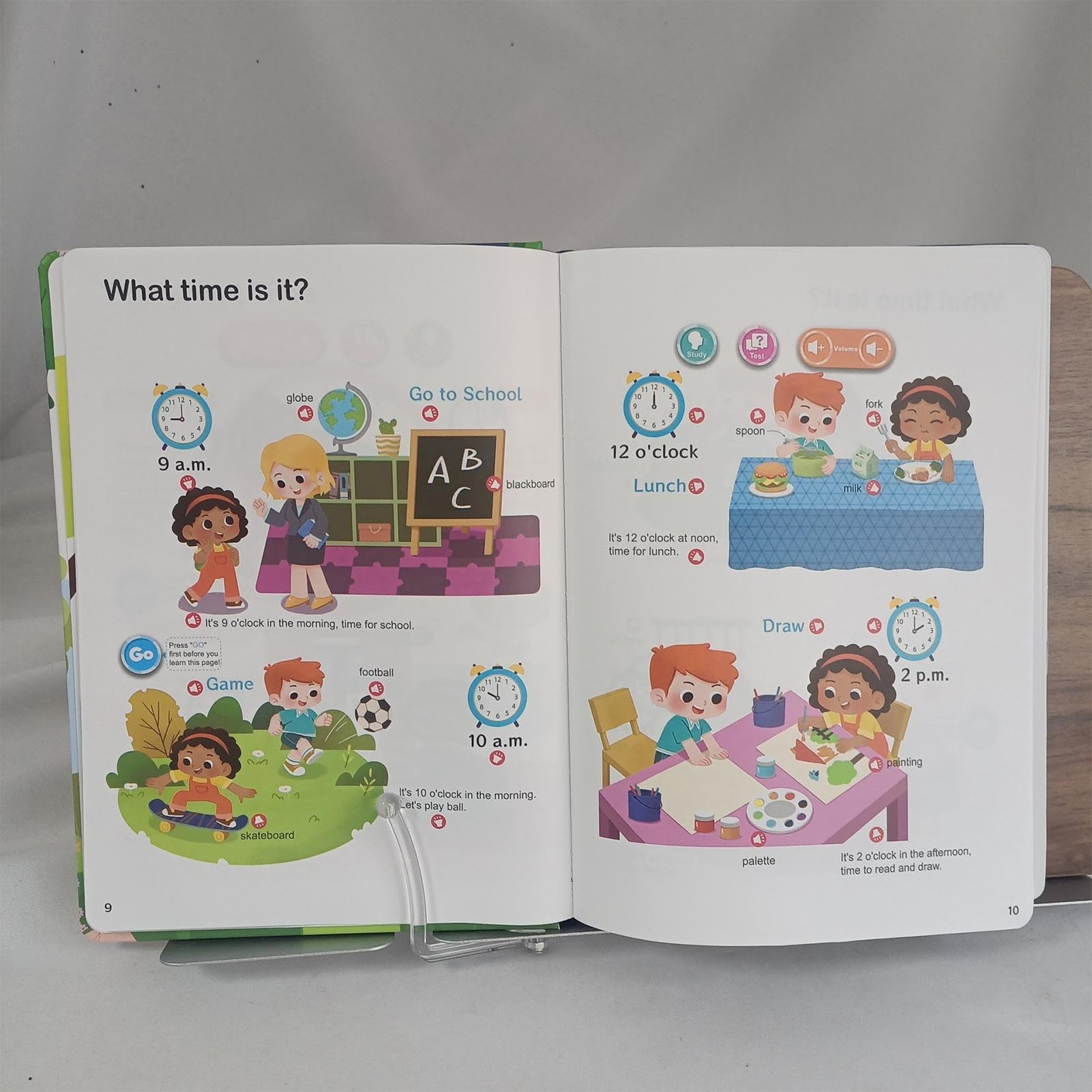 Talking Word Book , Educational Interactive Books, English Words Learning Tool, Fun Sound Learning Toy, Language Development Aid for Children, Preschoolers, 7.8x10.55 inches