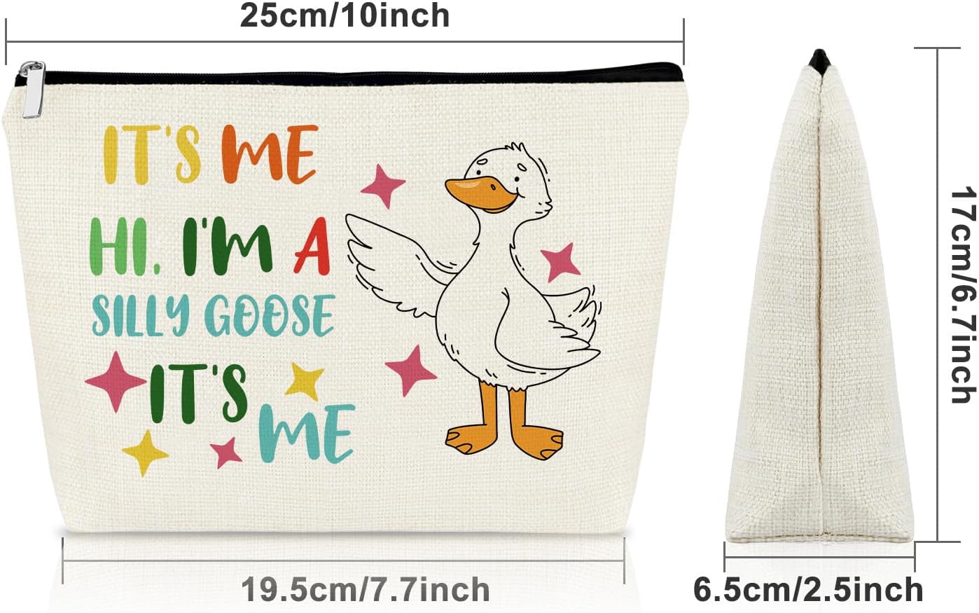 Sazuwu Silly Goose Gifts for Women Makeup Bag Goose Lover Gift Goose Themed Birthday Party Cosmetic Bag Animal Lovers Gift Ideas Toiletry Travel Pouch - Image 2