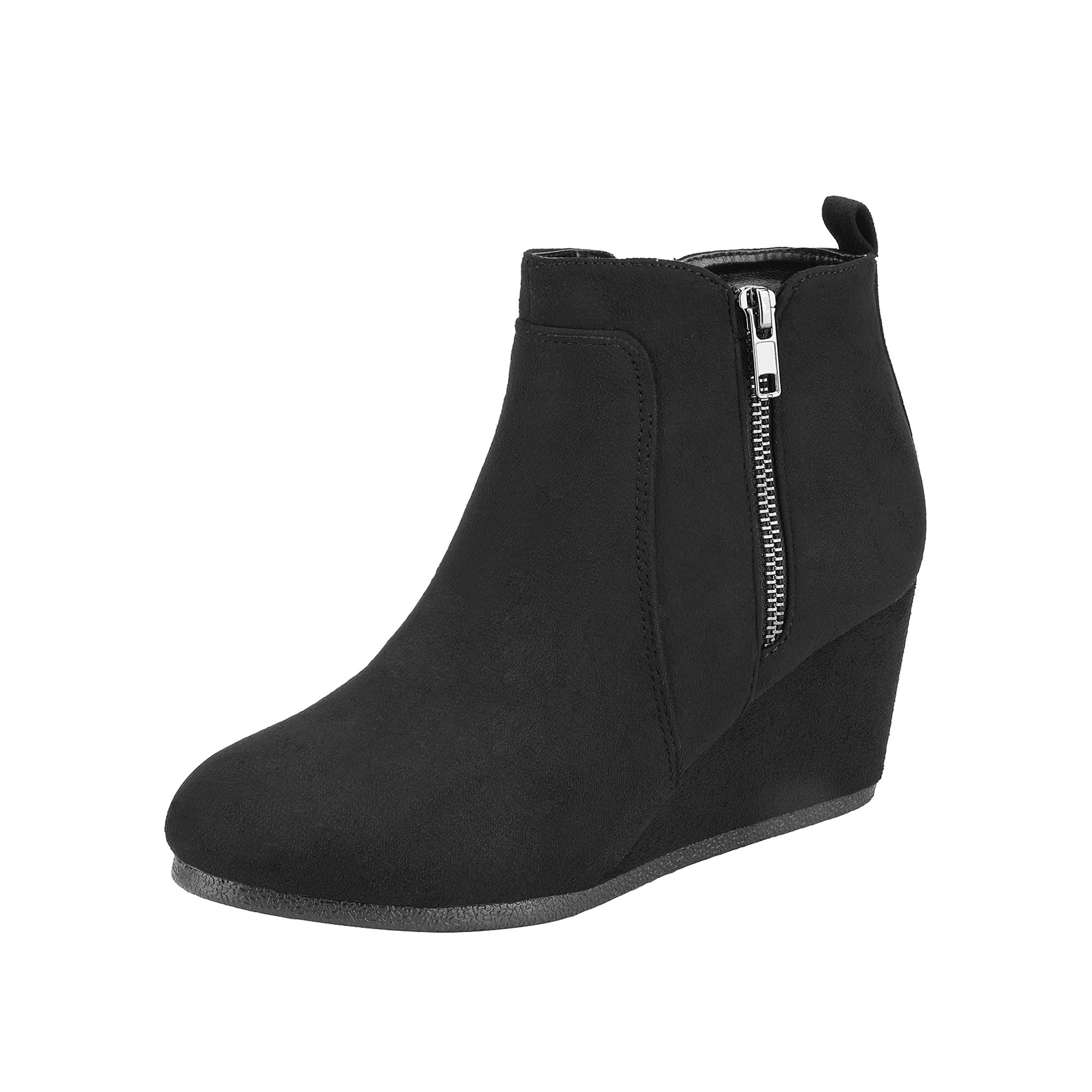 Women's Suede Low Wedges Ankle Boots
