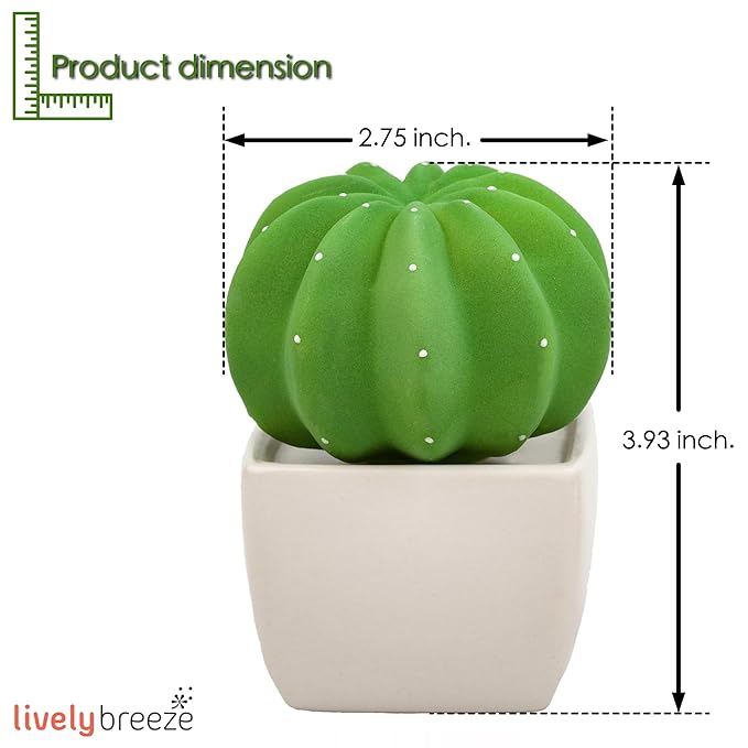 Difusor de Aromas Cerámico Dotti Cactus, Blanco, 60 ml miniatura 2