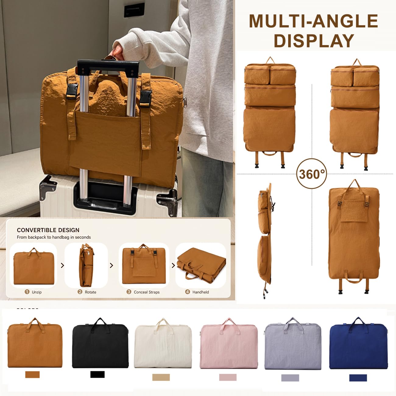 Packing Cubes Koffer Organizer - Koffer Organizer Hängend Für Reisen, Multifunktionaler Handgepäck, Reise Essentials Für Damen Herren White,41 * 35 * 12cm