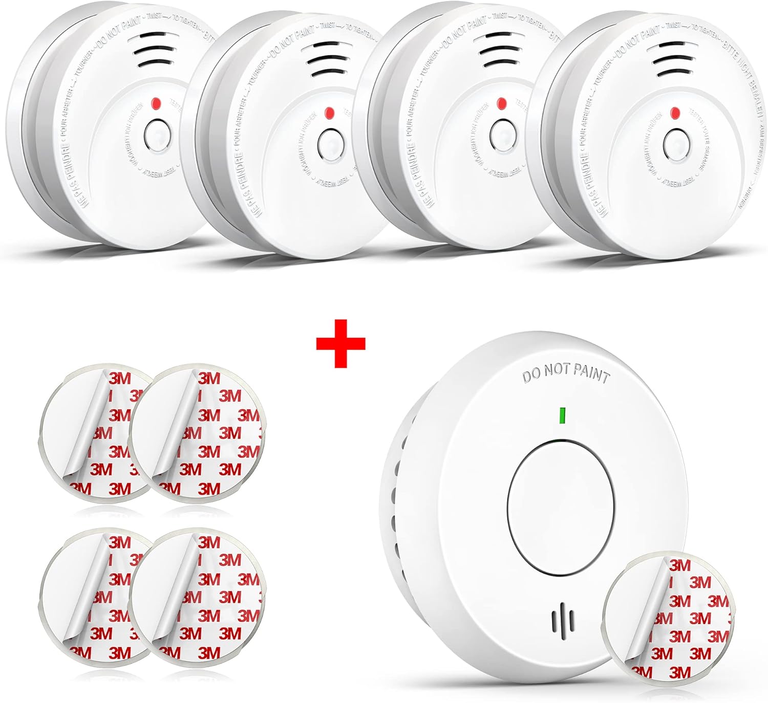 Jemay Fire Alarms Smoke Detectors,Enhanced Photoelectric Smoke Detector