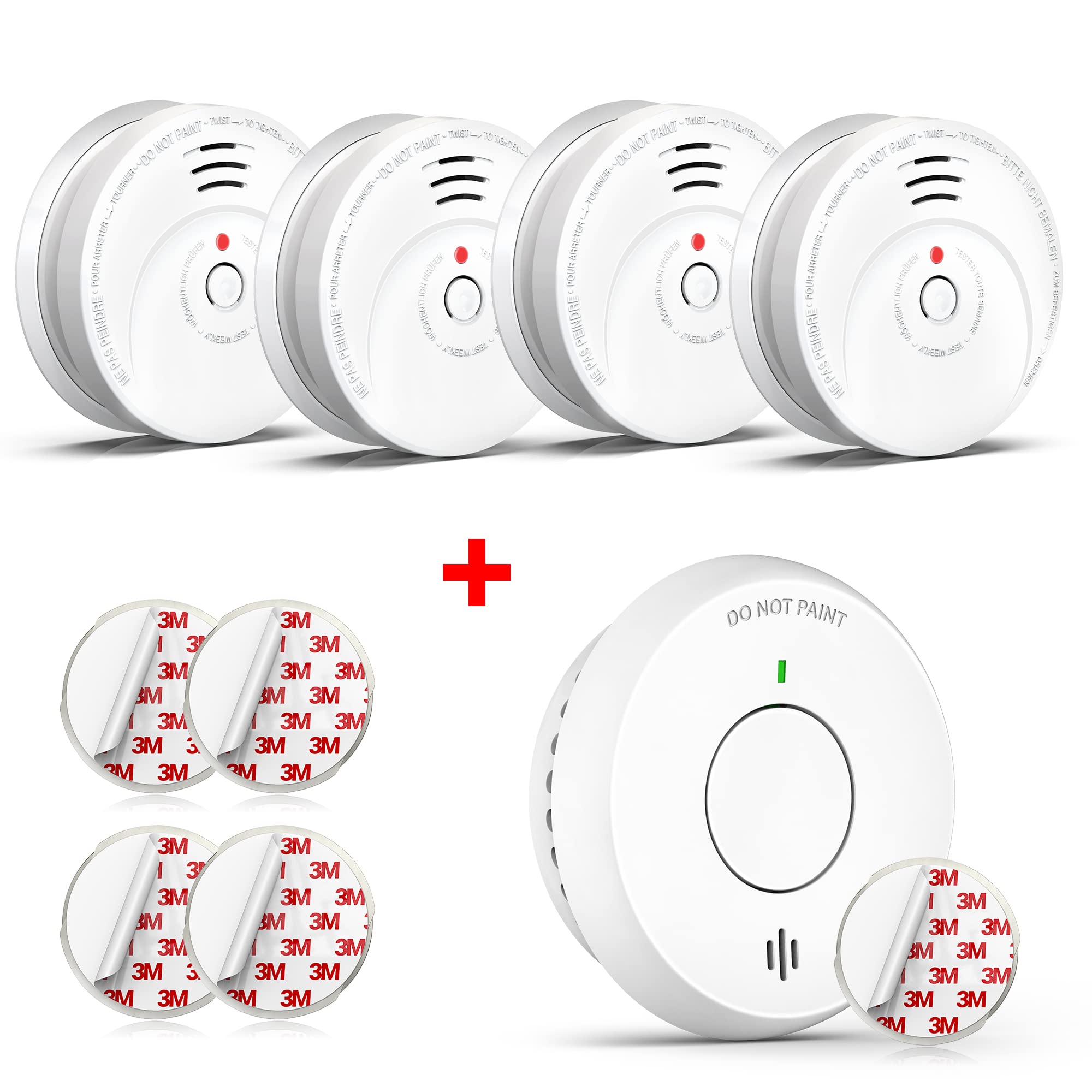 Buy Jemay Fire Alarms Smoke Detectors,Enhanced Photoelectric Smoke