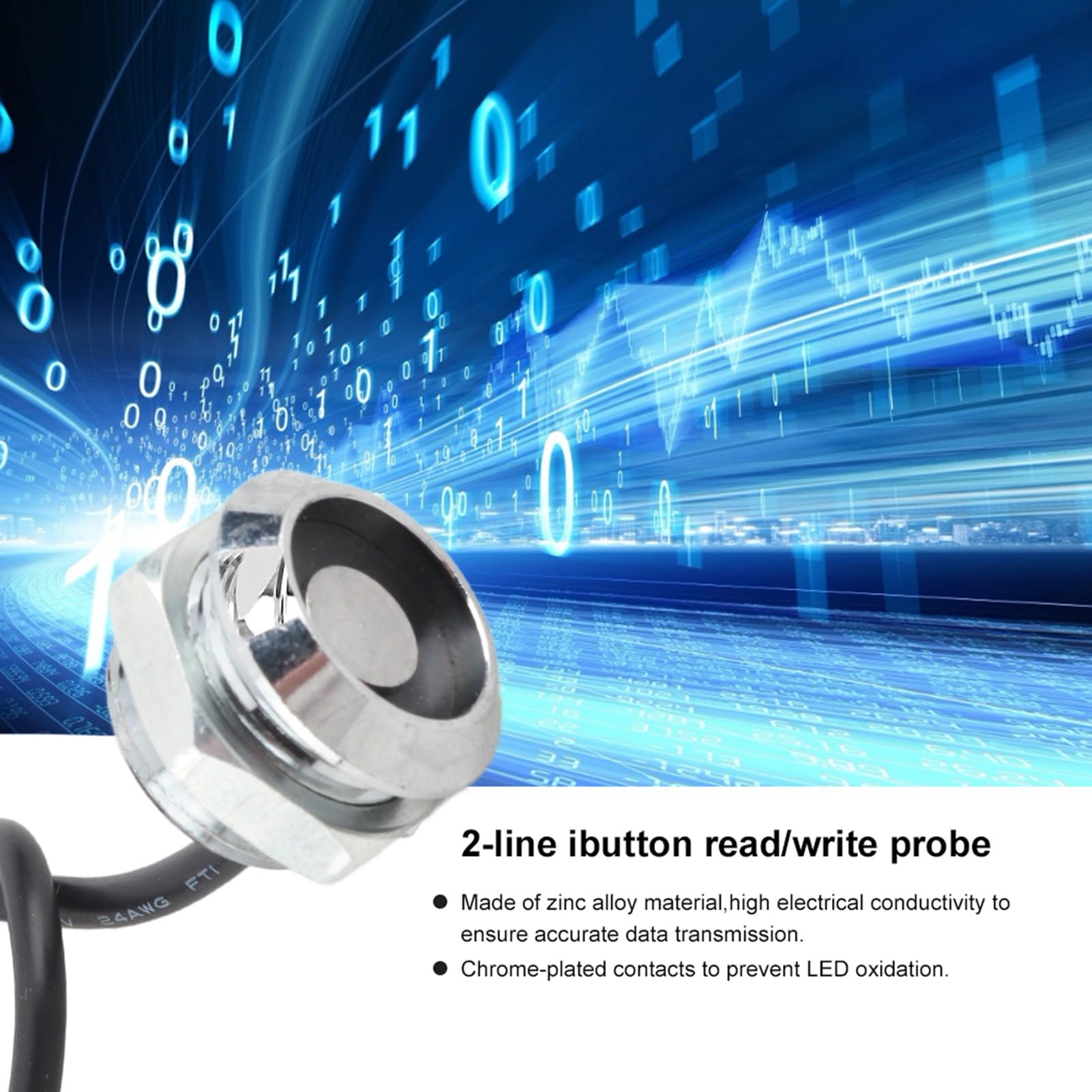 Ibutton Writer, Ibutton-Kopierer aus Zinklegierung, 2 Kupferleitungen für die Zugangskontrolle zu Hause