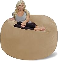 Vista 55 de Chill Sack Funda para silla puf, 5 pies, Ultrafur - Carbón