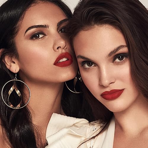 Miniatura 2 de Juego de lápices labiales líquidos mate, 6 colores 2 en 1, kit de brillos de labios mate, esmalte labial negro de terciopelo para mujeres, tinte de