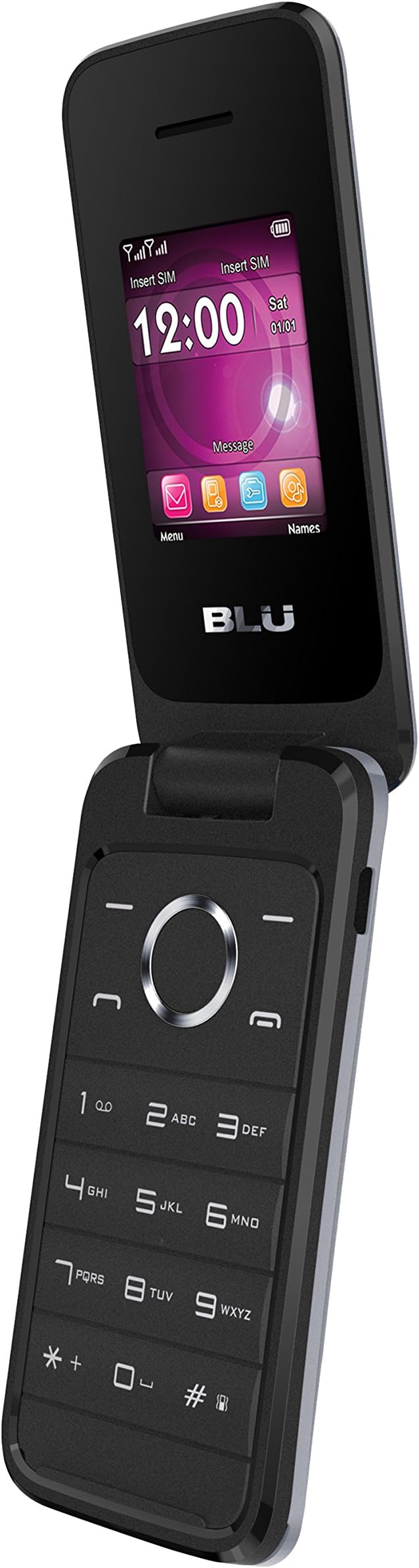 BLU Diva Flex - Flip phone - unlocked Dual Sim - Silver