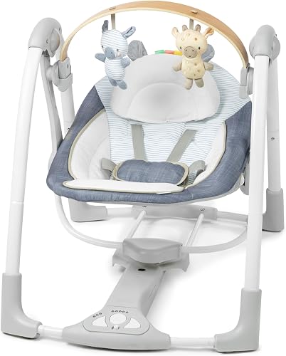 Ingenuity Swing 'N Go Portable Swing, Chambray