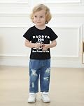 WESIDOM Vêtements pour enfants 1-5T T-shirt à manches courtes bébé garçon Outfits + Ensemble de pantalons Jeans Ripped