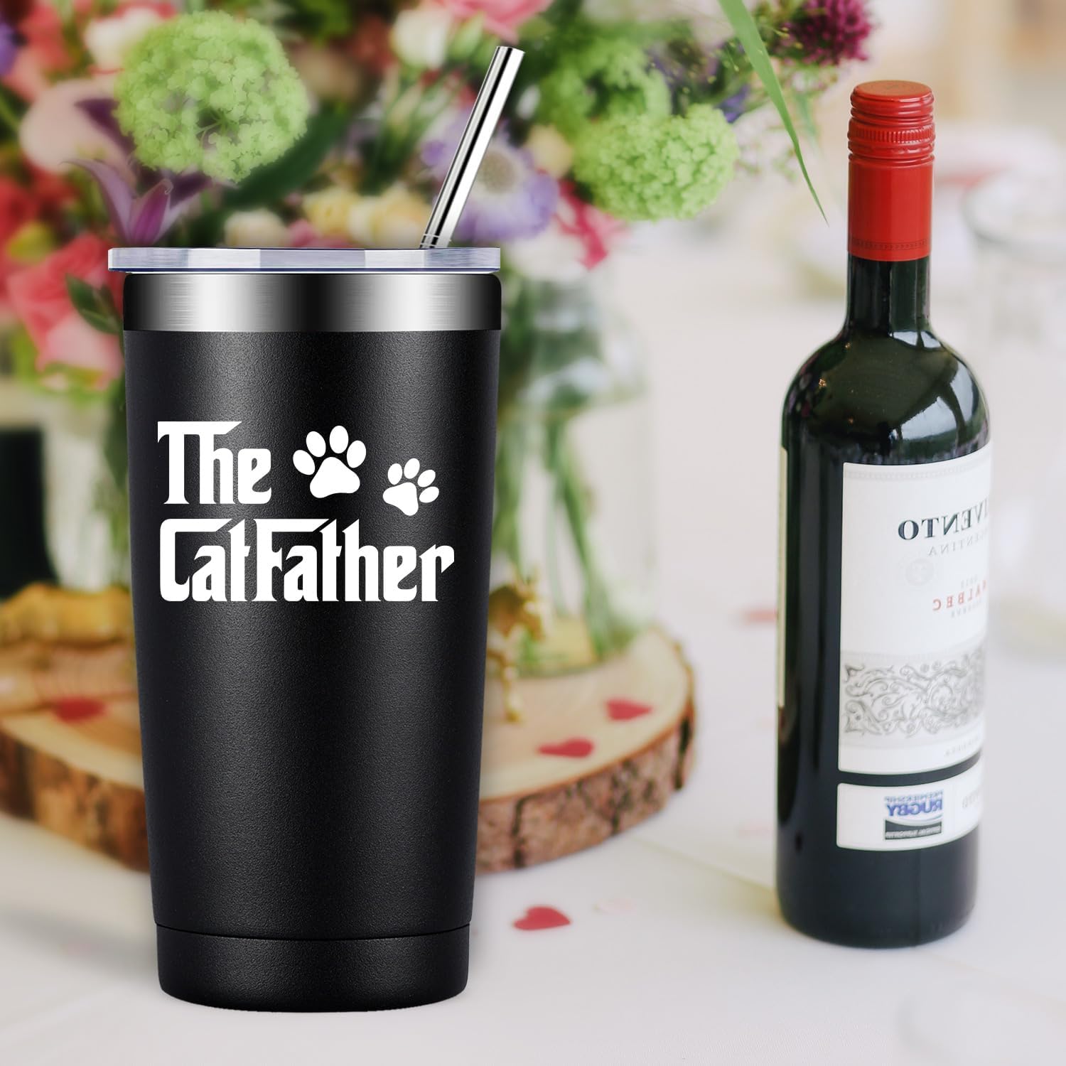 Fufandi Cat Dad Gifts - The Catfather Tumbler - Fathers Day, Birthday, Christmas Gifts for Dad New First Time Dads - Tumbler Cup - Image 9