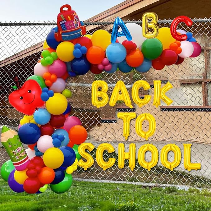 Back To School Balloon Arch Kit - 159 Piece Party Decorations