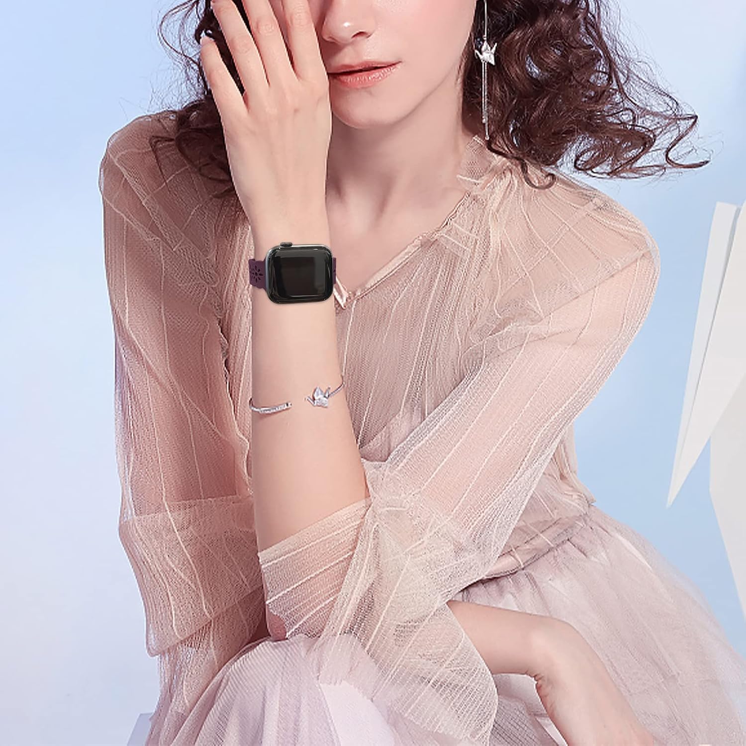 TopPerfekt Lace Silicone Straps Compatible with Apple Watch Straps38/40/41mm - Image 5
