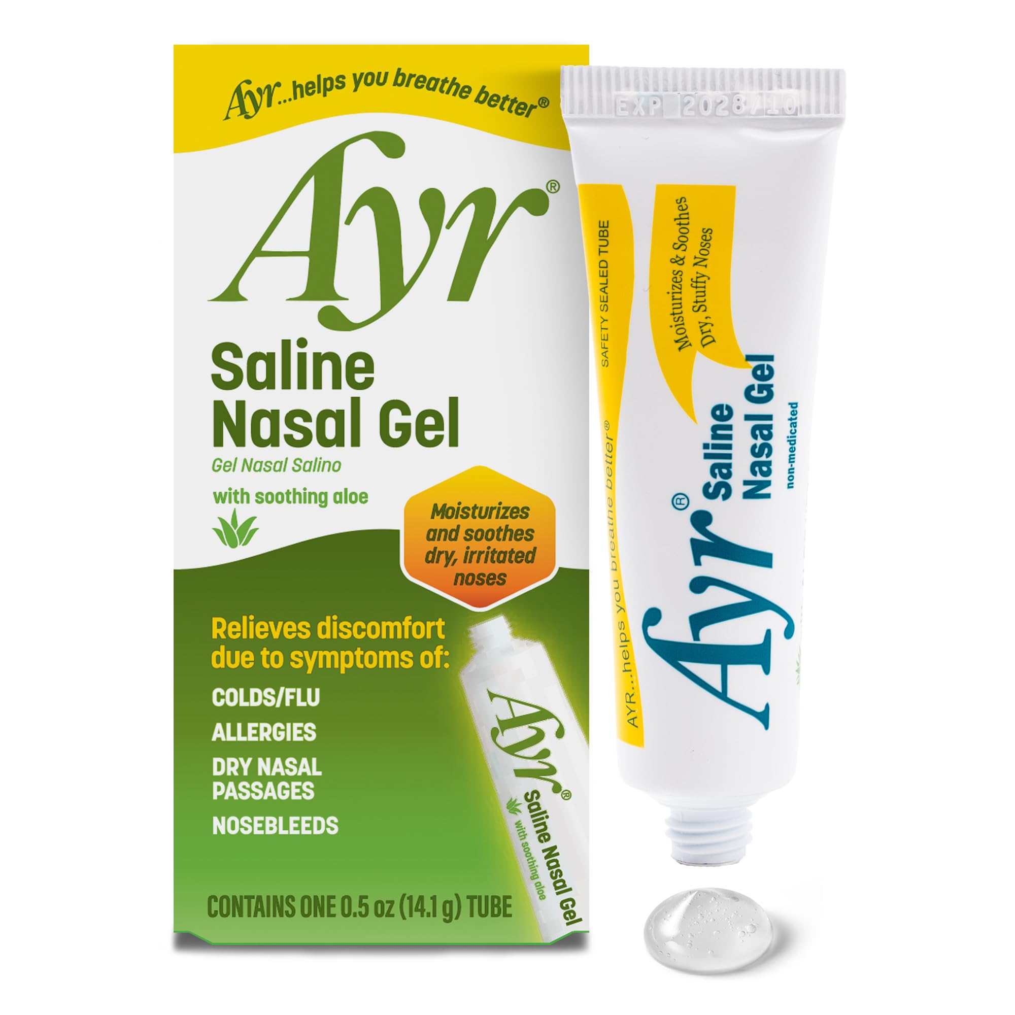 lubricating nose gel Amazon.com: AYR Saline Nasal Gel, 0.5 Fl Oz : Health & Household