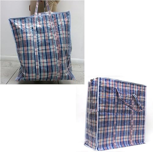 Miniatura 5 de 2 bolsas grandes de almacenamiento reutilizables para compras y lavandería, organización con cremallera