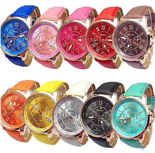Wholesale Watches 10 Pack Fashion Ladies Women PU Leather Assorted