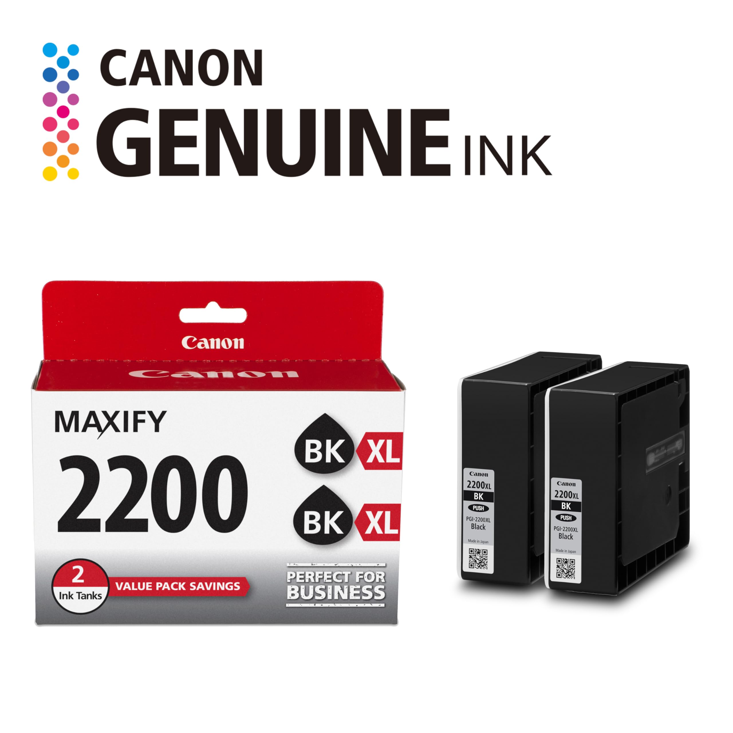Amazon.com: Canon PGI-2200XL Genuine Black Twin Pack, Compatible