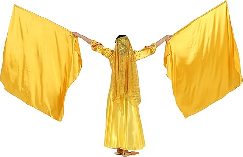 Miniatura 6 de Wuchieal Banderas rectangulares de adoración de 51 x 45 pulgadas, banderas de alabanza con varillas escalables, 1 par (dorado)