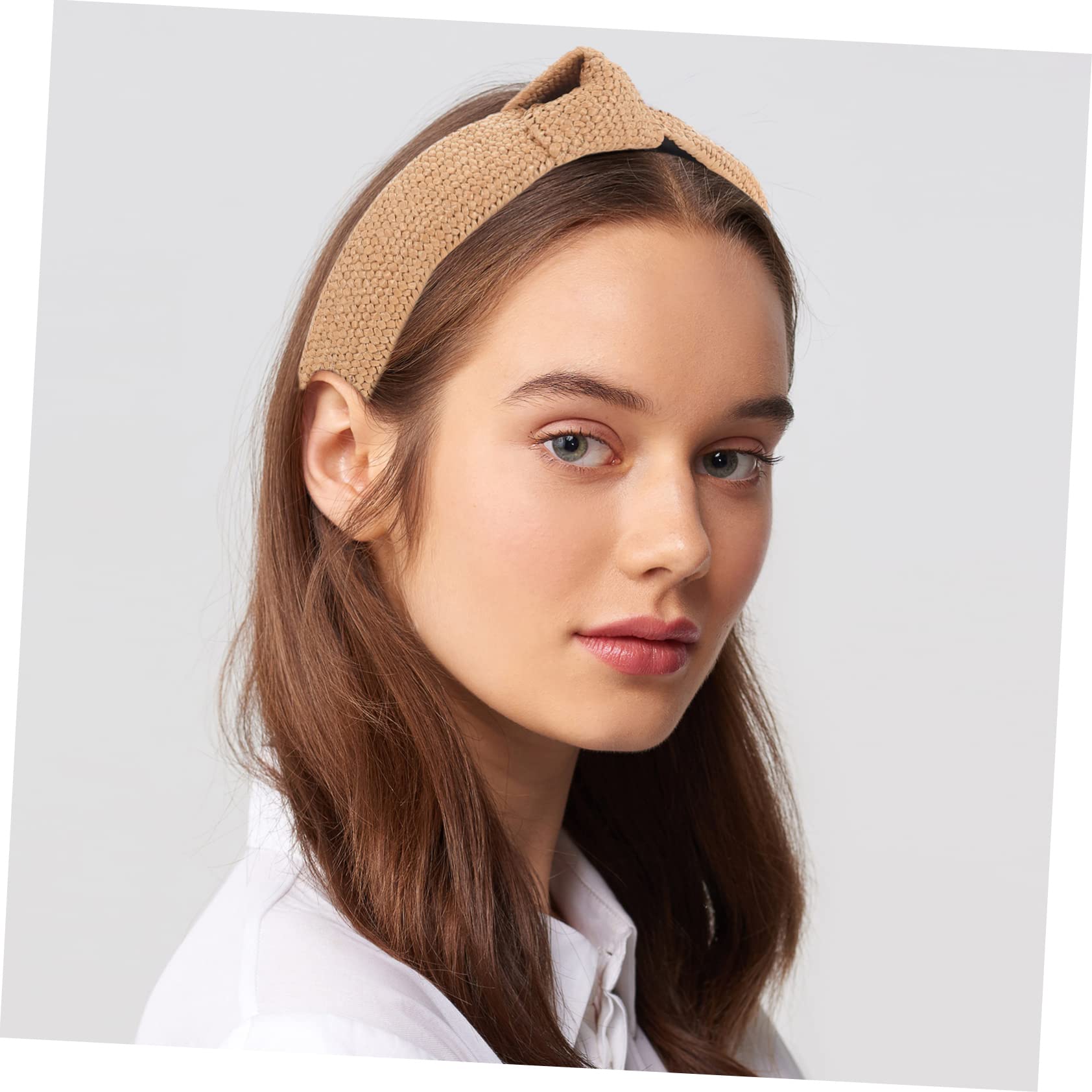 MAGICLULU 6 Piezas Diadema De Accesorios Para El Cabello De Verano Lazos Para El Cabello Con Lazos Sombreros Elásticos Suaves Tocado De Mujer Emitir Tarjeta Tejer Rafia Perder