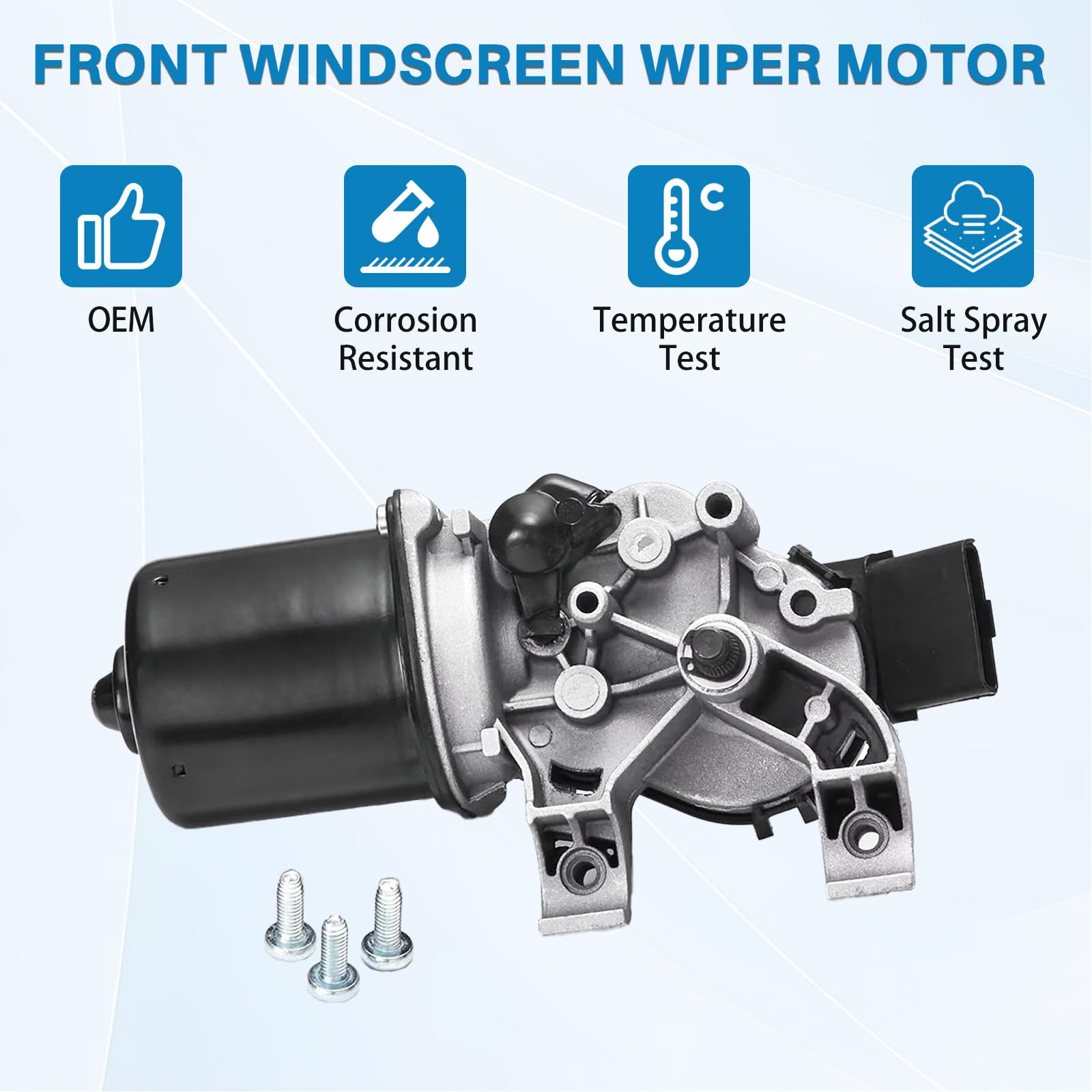Motor limpiaparabrisas Motor de limpiaparabrisas compatible con Clio 3 delantero Clio 3 2005-2014, repuesto para 54523611 54523631 53567502 8200268931 8200268131 7701061590