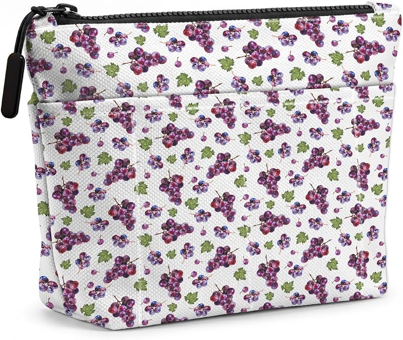 Necessaire para maquiagem jealance Grape 1473 com bolsos externos
