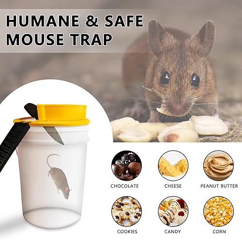 Miniatura 3 de Trampa para ratones (paquete de 2), trampas para ratas para interiores para el hogar, reinicio automático de múltiples capturas y liberaciones,