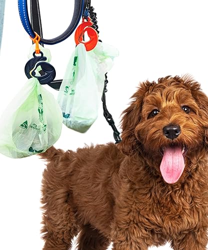 Soporte galardonado para bolsa de excrementos de perro para correa, soporte para bolsa de basura para correa, para bolsas de basura usadas y no