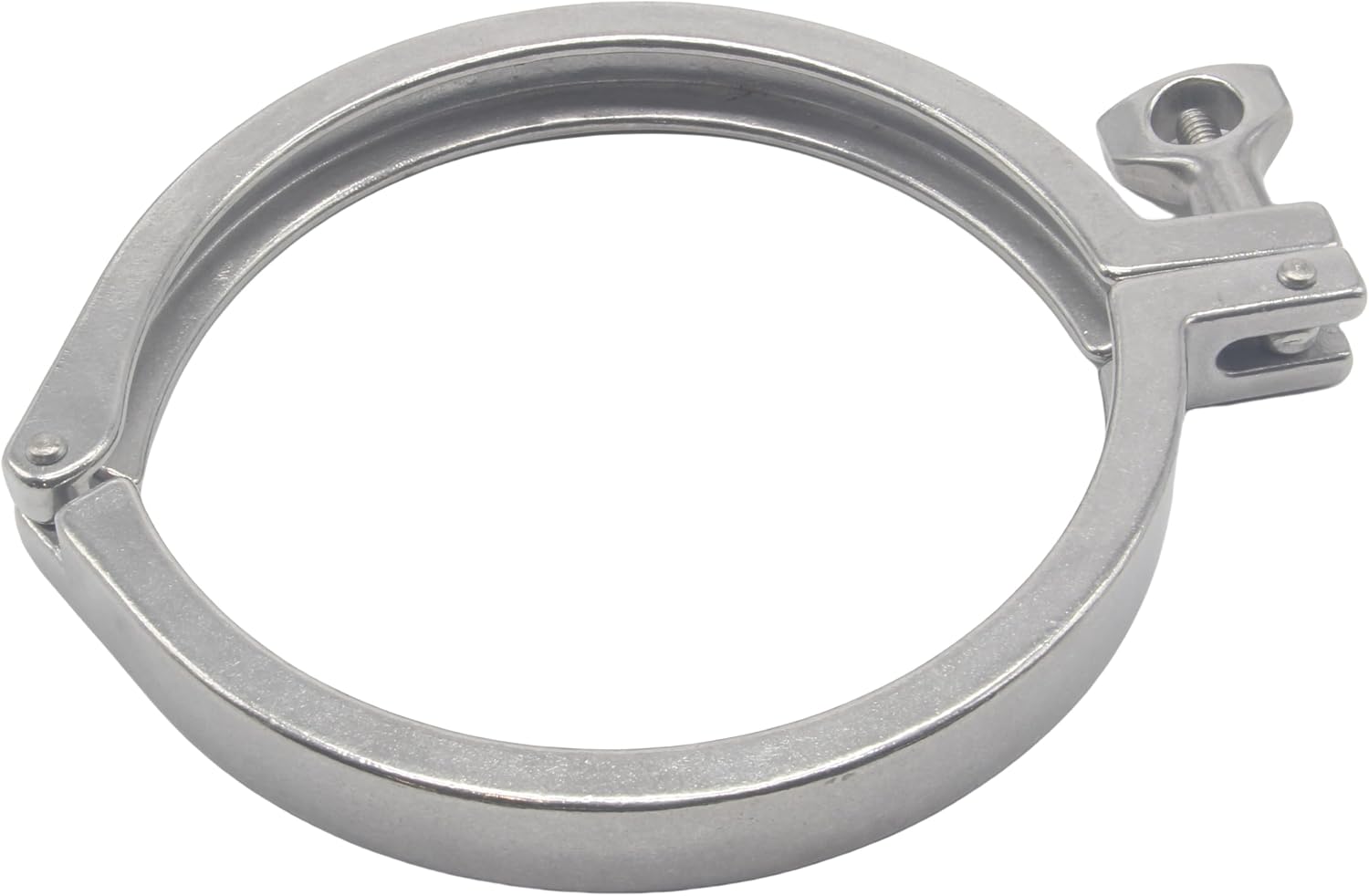 HFS(R) 6" Tri Clamp Single Pin Type, Heavy Duty Tri Clover Clamp with Wing Nut for Ferrule TC, Stainless Steel 304, About 660g Each (6 Inch Tri Clamp)