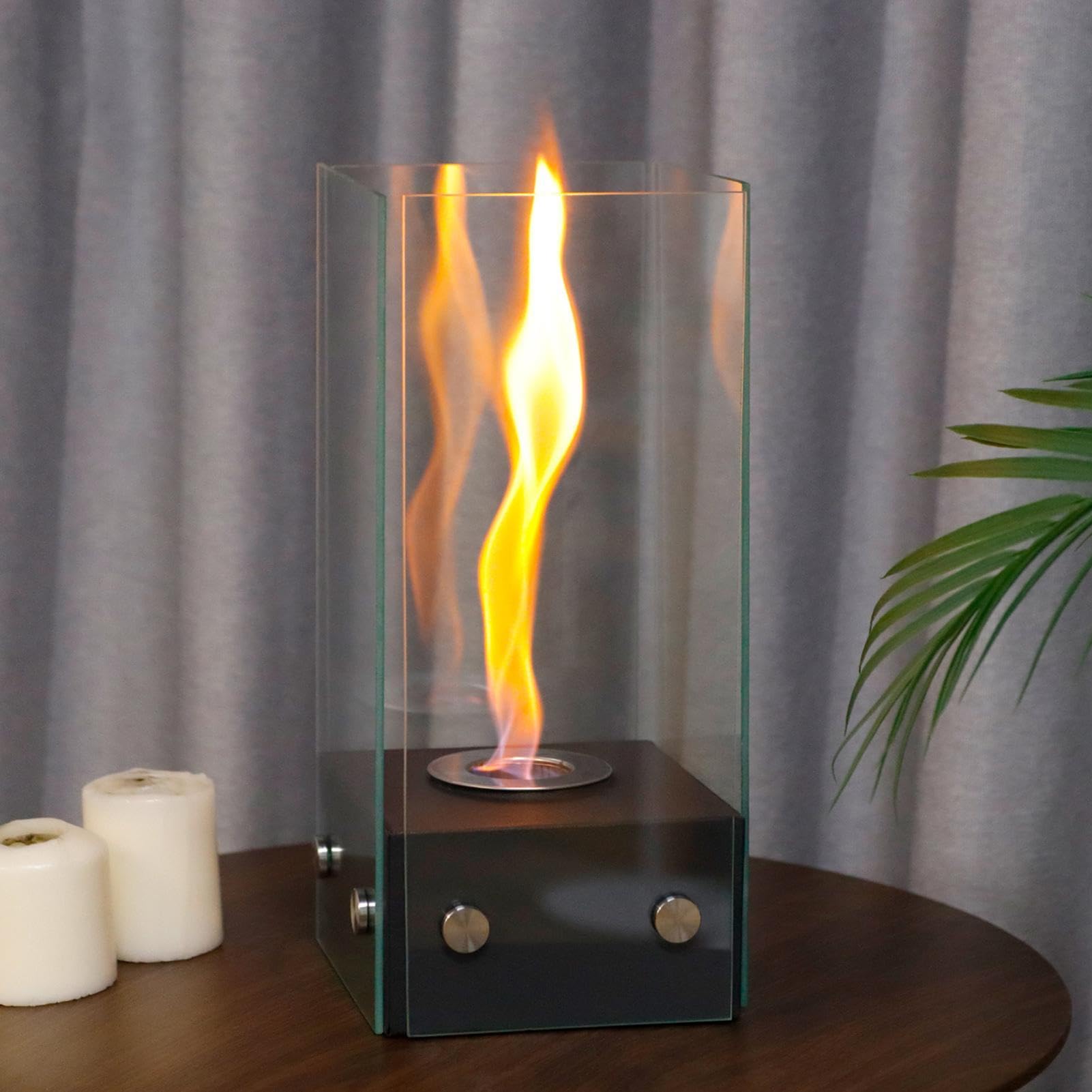Chimenea de sobremesa para Interior Quemador de Llama Real sin Olor