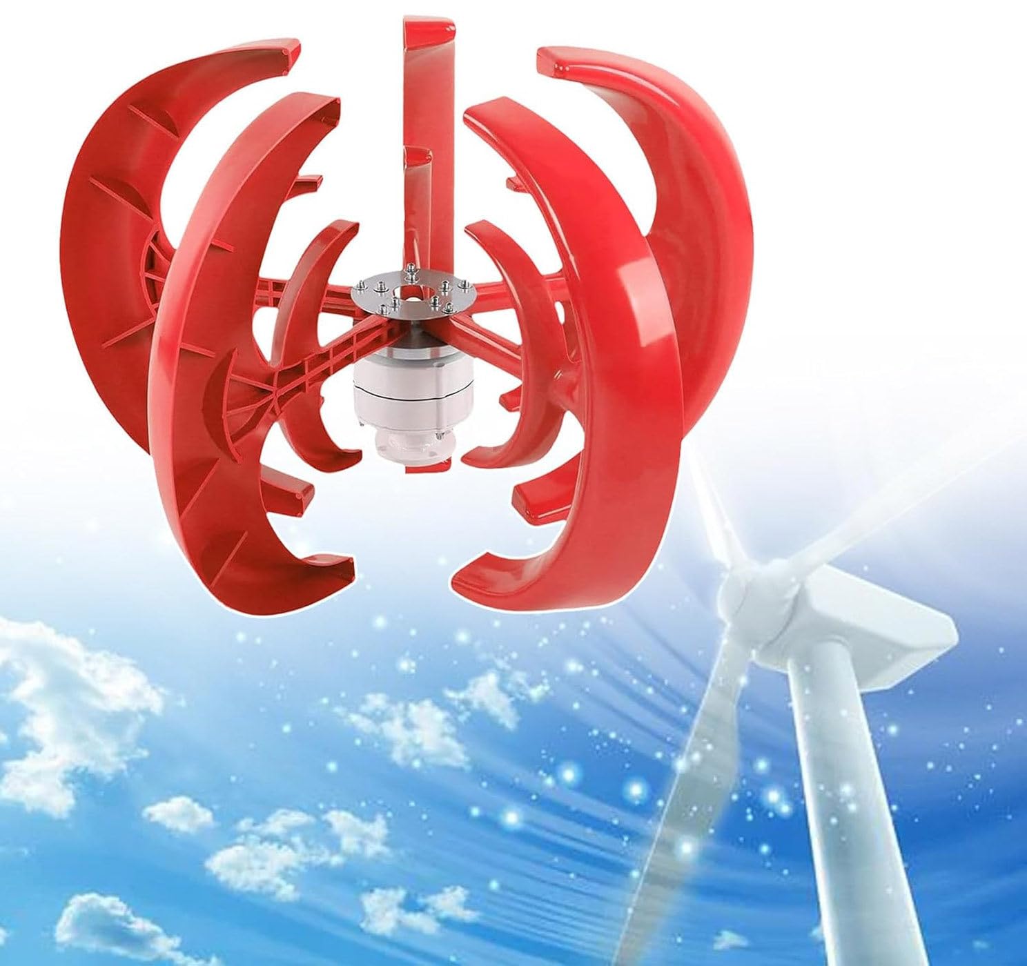 Éolienne 1000 W axe vertical 12V 24V kit électricité gratuite maison
