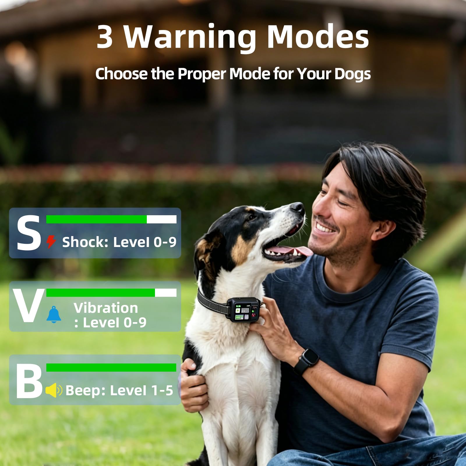 Clôture Invisible GPS pour Chien, Rayon Ajustable 15m à 2000m, 3 Modes d'Entraînement, Charge Magnétique Rapide, Étanche IPX7, Sans Abonnement, Adapté aux Chiens de Petite, Moyenne et Grande Ta - 3