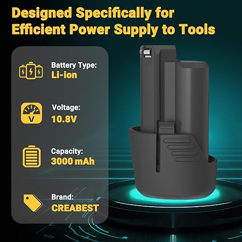 Miniatura 9 de CREABEST Paquete de 2 baterías Ni-MH de 3.5 Ah de 14.4 V compatibles con Bosch BAT038 BAT040 BAT041 BAT140 BAT159 13614 2607335275 2607335533