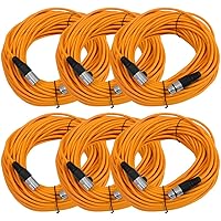 Vista 8 de Seismic Audio SAXLX-2Brown-Paquete de 6 cables de conexión XLR de 2 pies marrones - Cables de micrófono - Cables XLR macho a hembra - 2 pies