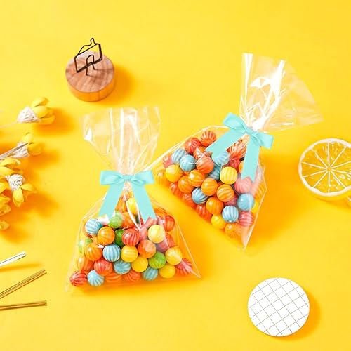 Miniatura 6 de 50 lazos de satén de 3 pulgadas, lazos preatados para manualidades, bolsas de golosinas, cesta de envoltura de regalos, boda, baby shower,