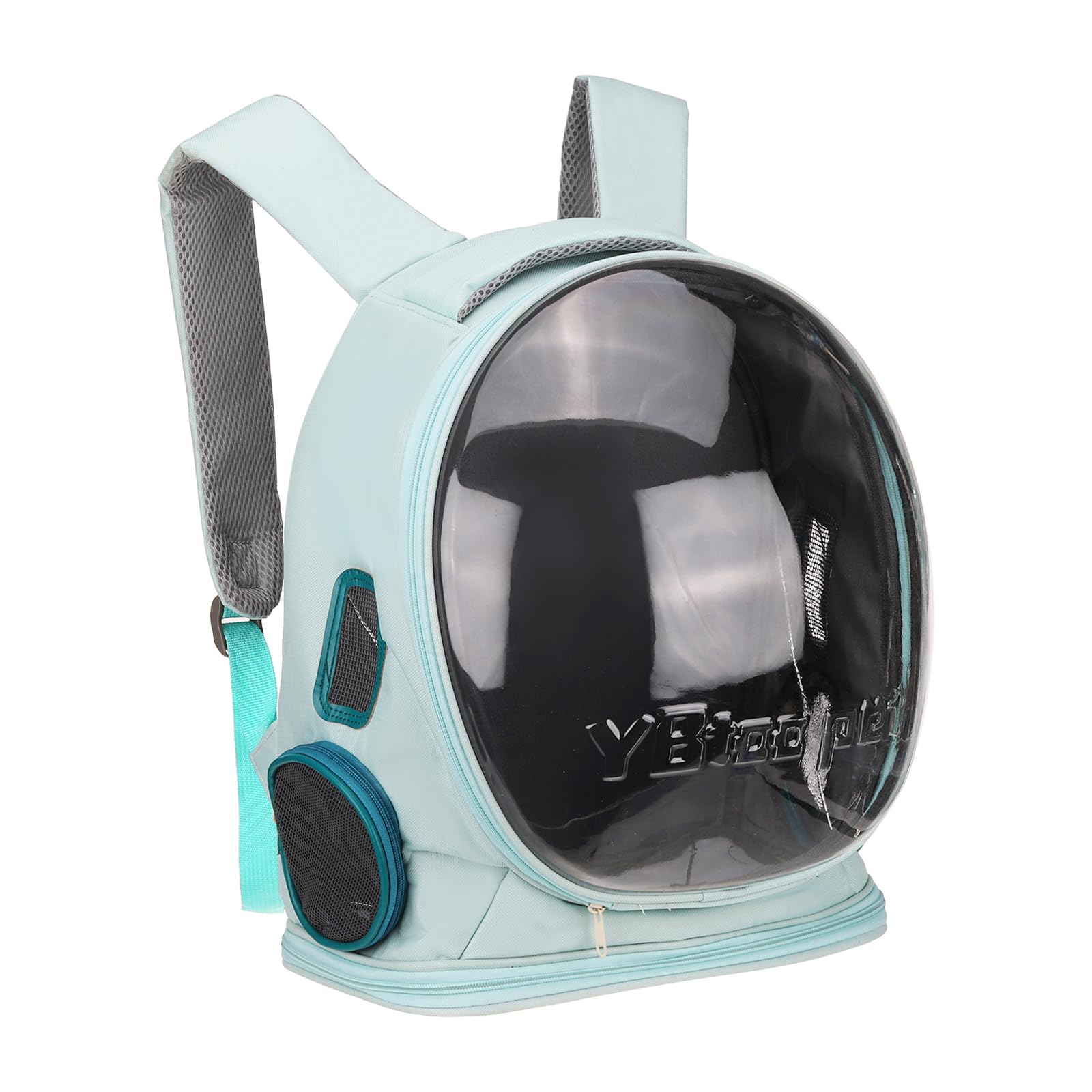 QUARKZMAN Mochila Transportadora para Mascotas, Portátil Y Ventilada, Tela De Oxford, Bolsa De Viaje para Perros Y Gatos con Cubierta Transparente 12.99", (Azul, 1 Unidad)