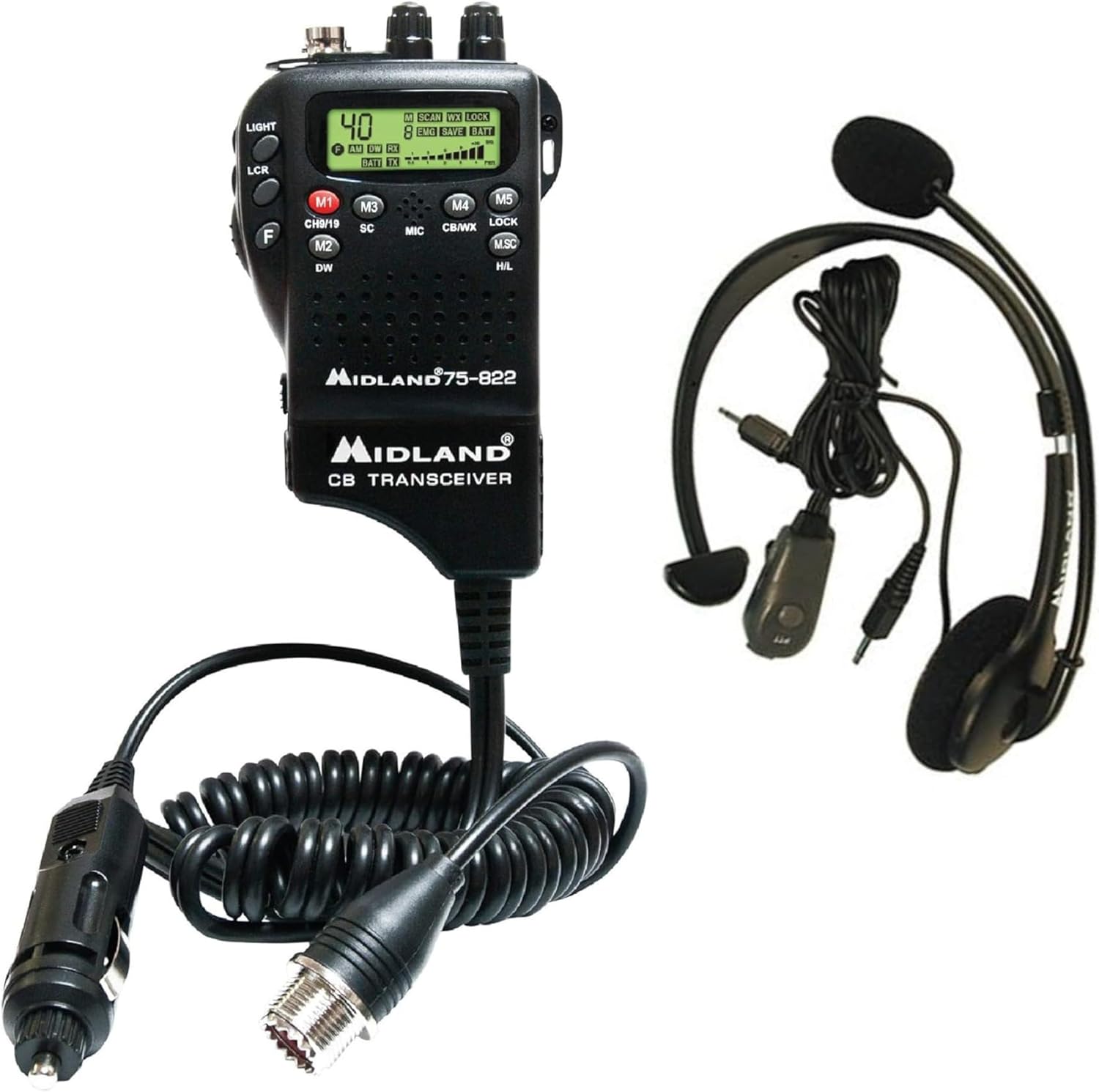 Midland 40 Channel CBWay Radio with Headset Speaker with