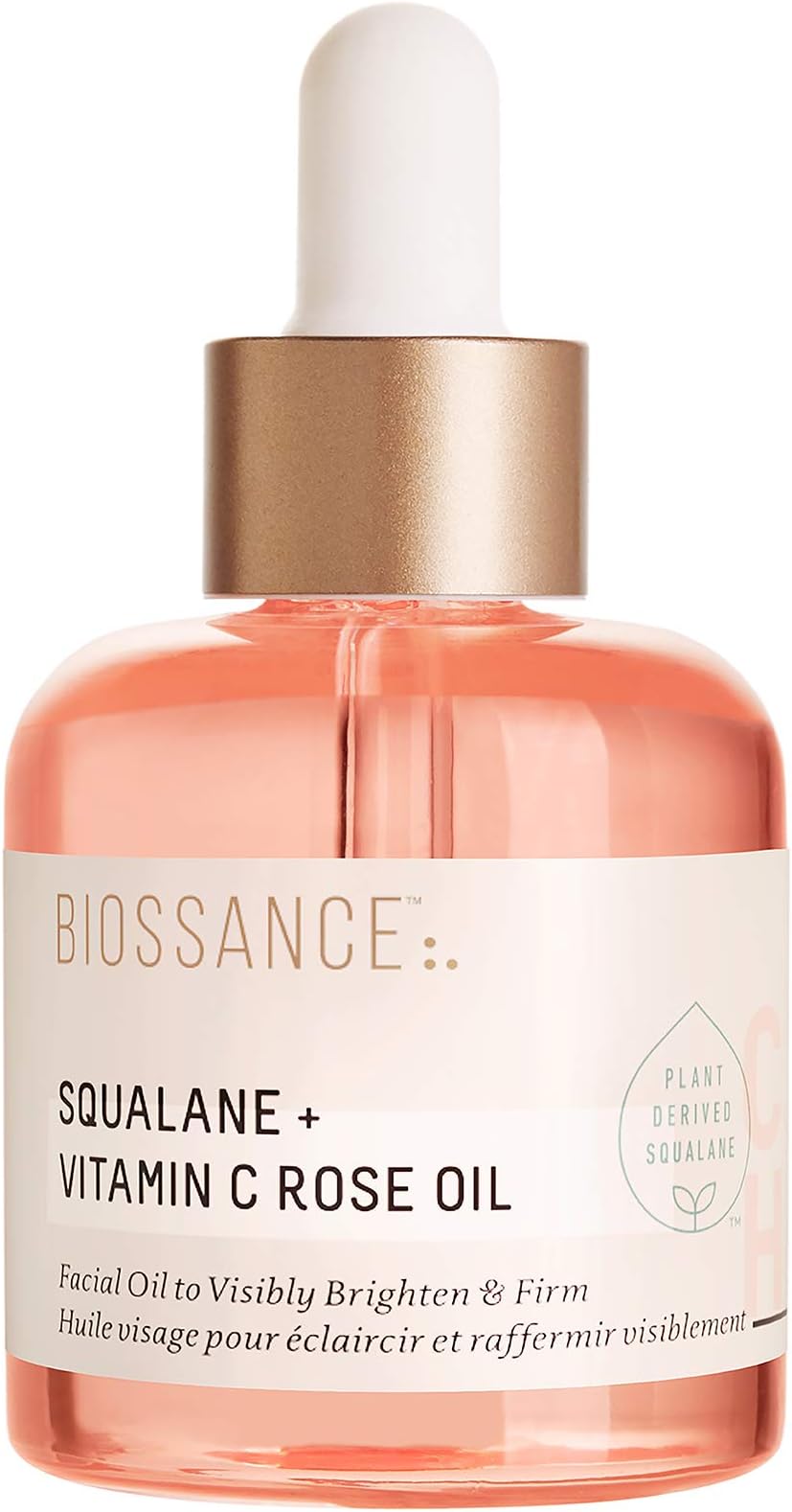Squalane and Vitamin C Rose Oil. Facial Oil to Visibly Brighten, Hydrate, Firm and Reveal Radiant Skin 1.0 ounces