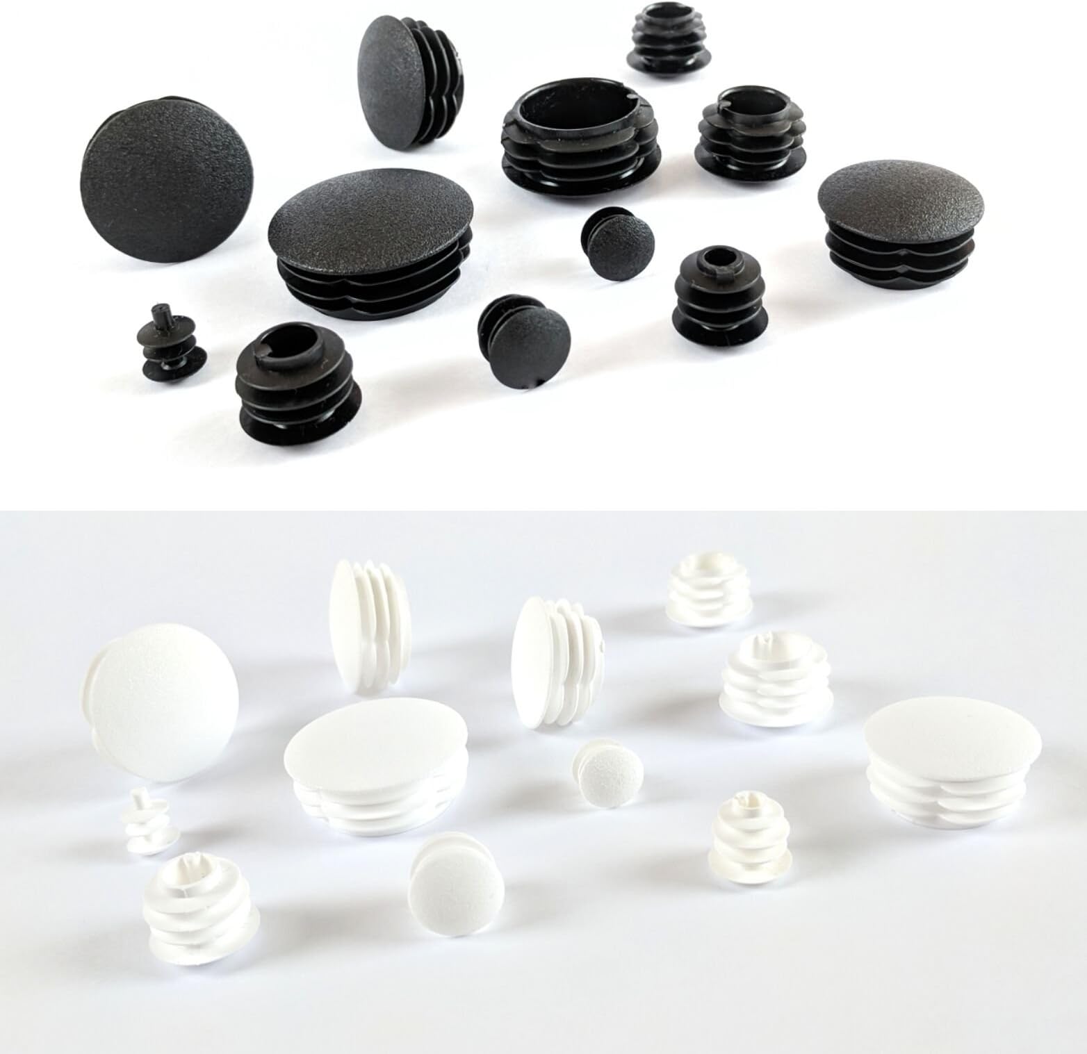 Round Tube Insert Plugs Pipe Blanking End Edge Caps with Domed Head, Made in Germany, White - 13mm Diameter - Pack of 48 (Please See 2nd Image for Dimensions) Keay Vital Parts