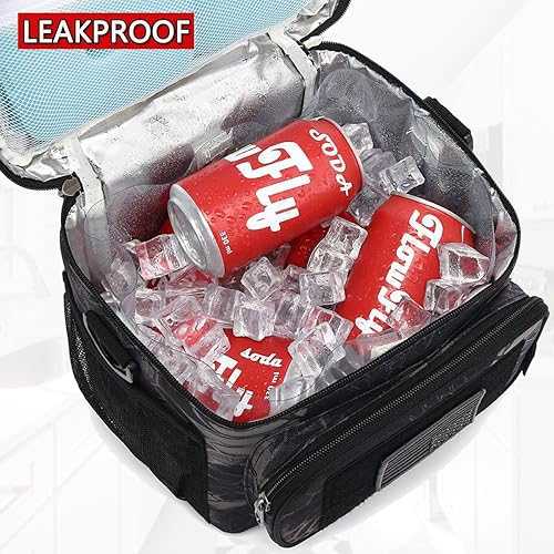 Miniatura 3 de FlowFly - Bolsa de almuerzo táctica grande con aislamiento, hielera térmica, para hombres y mujeres, con correas MOLLEPALS (Typhon, Mediana)