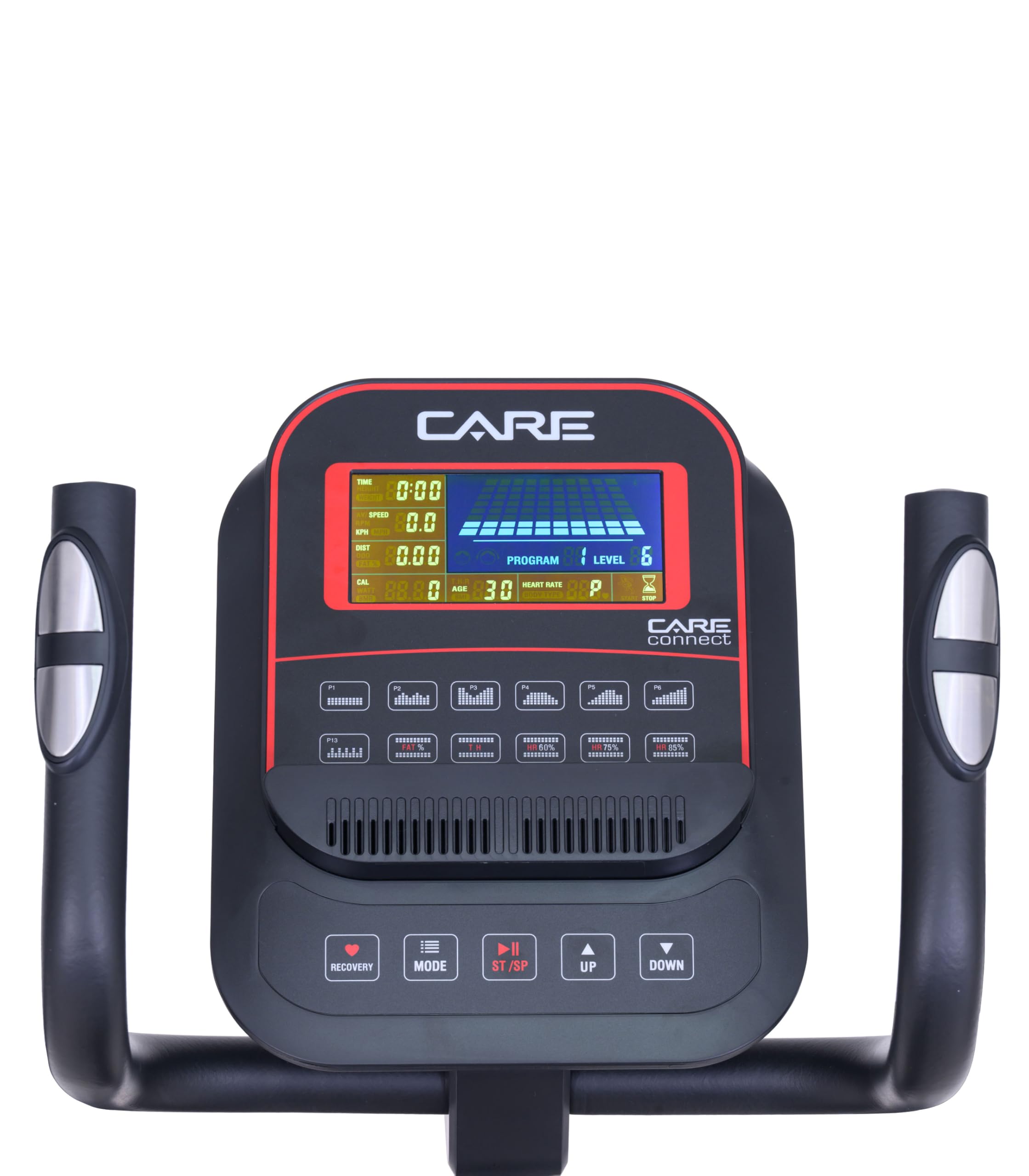 Care Fitness - Vélo Elliptique - ELLIXUM FD - 23 Programmes - Masse d'intertie 16Kg - Système de Pliage Ingénieux - Semelles Antidérapantes - Système de Résistance Magnétique Fluide et Silencieux